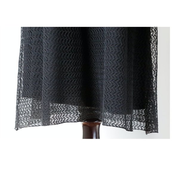 EILEEN FISHER Sheer Black Open Knit Tank Dress XS - Picture 9 of 12